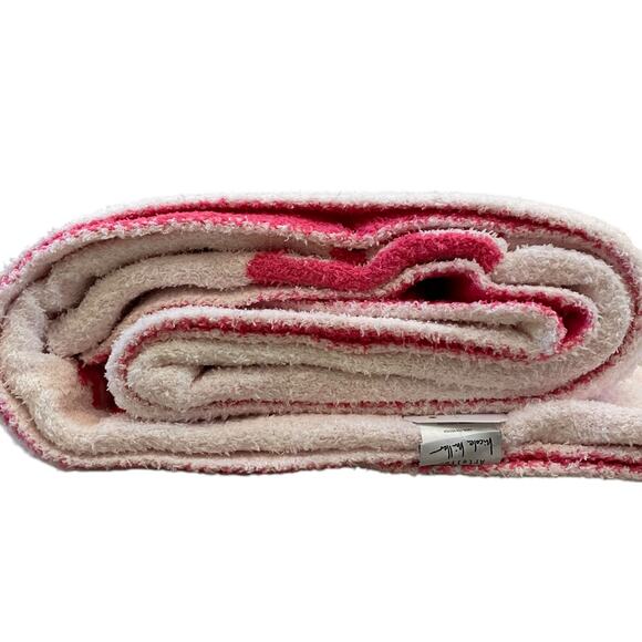 Nicole Miller Reversible Christmas Tree Throw Blanket 50x70 Hot Pink & White New - Picture 7 of 12